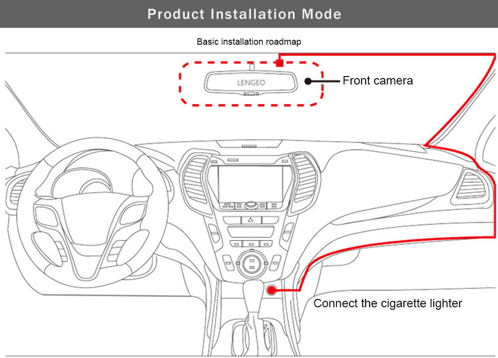 Three Way Dash Cam With 24 Hour Parking Monitor