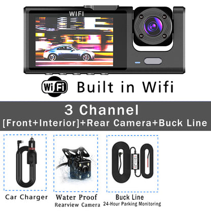 Three Way Dash Cam With 24 Hour Parking Monitor