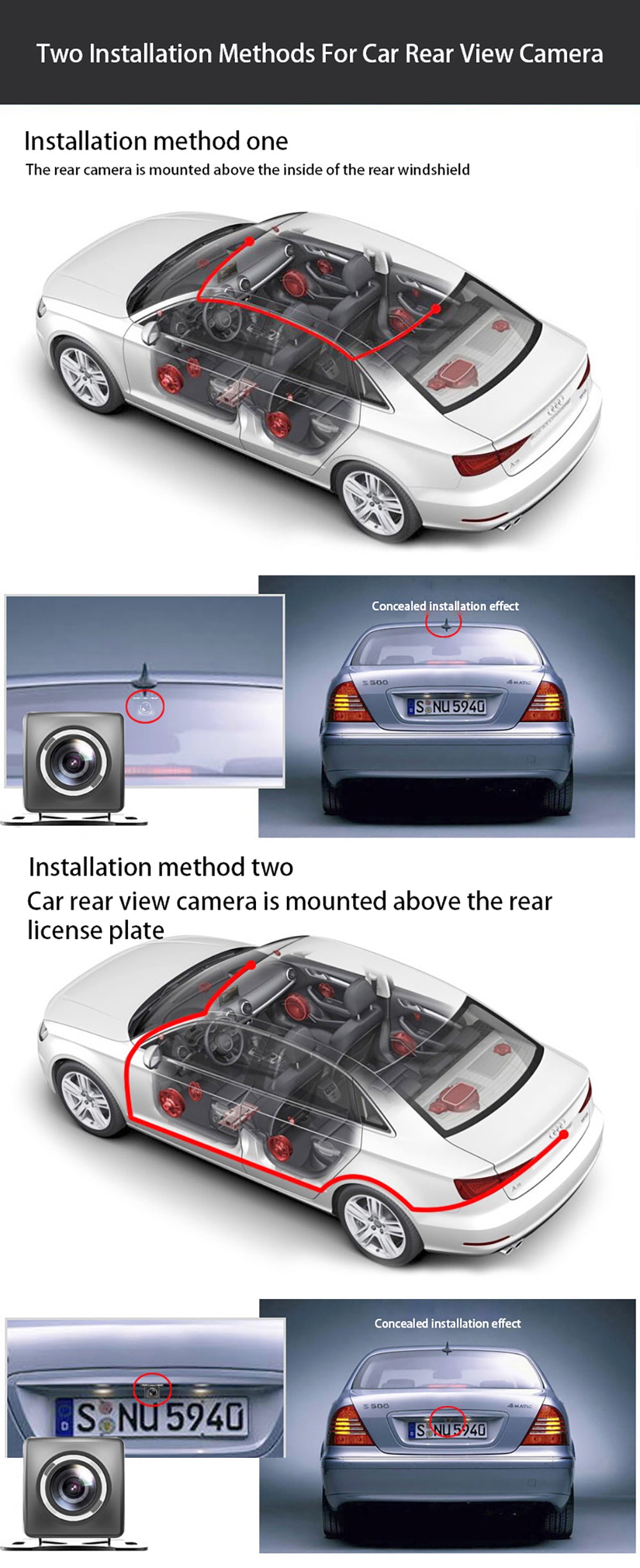 Three Way Dash Cam With 24 Hour Parking Monitor